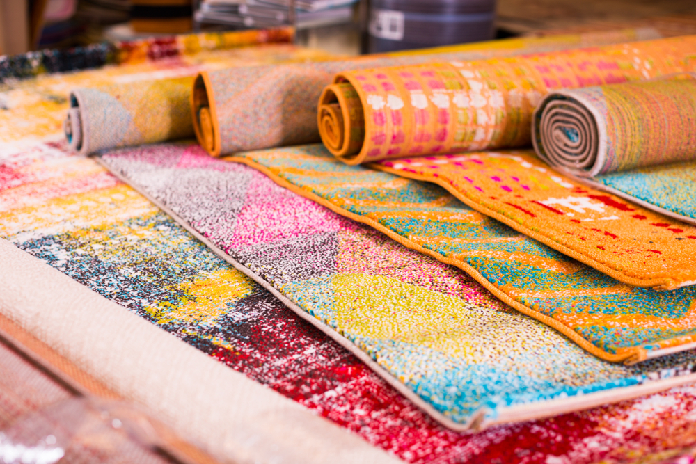 coloured rug